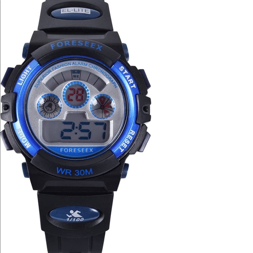 COPY - Foreseex sports watch black & royal blue